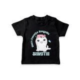 Bua's Favourite Rasagulla T-Shirt | Personalized Baby T-Shirt for Bua's Favorite - BLACK - 0-5 Months Old (Chest 17")