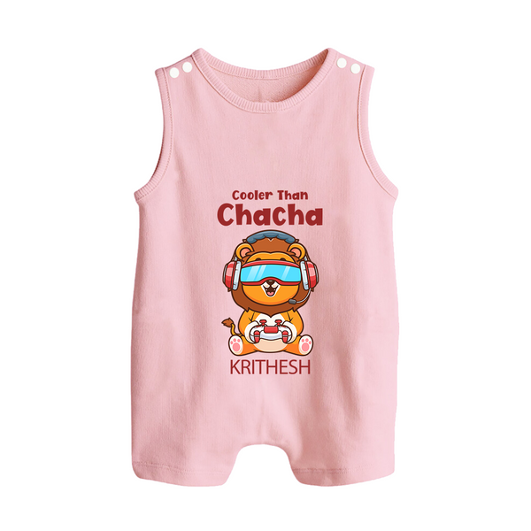 Cooler Than Chacha Romper Suit / Sleeveless Romper | Custom Baby Romper Suit / Sleeveless Romper for Chacha's Cool Kid - BABY PINK - 0 - 5 Months Old (Chest 18")