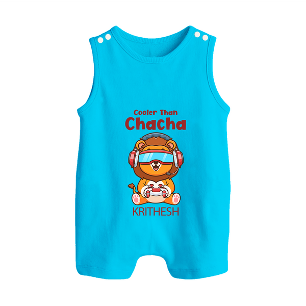 Cooler Than Chacha Romper Suit / Sleeveless Romper | Custom Baby Romper Suit / Sleeveless Romper for Chacha's Cool Kid - SKY BLUE - 0 - 5 Months Old (Chest 18")