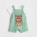 Cooler Than Chacha Dungaree Set | Custom Baby Dungaree Set for Chacha's Cool Kid - MINT GREEN - 0 - 5 Months Old (Chest 18")