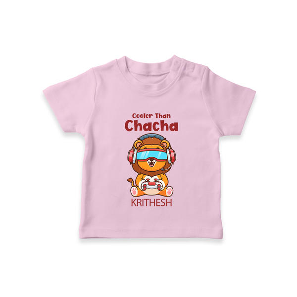 Cooler Than Chacha T-Shirt | Custom Baby T-Shirt for Chacha's Cool Kid - BABY PINK - 0-5 Months Old (Chest 17")