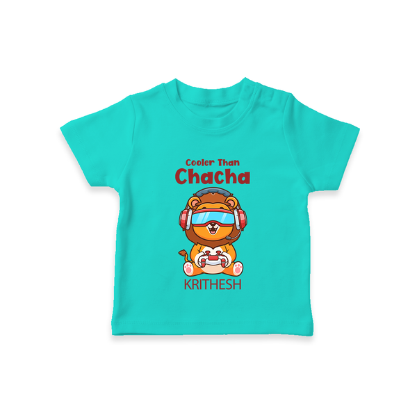 Cooler Than Chacha T-Shirt | Custom Baby T-Shirt for Chacha's Cool Kid - TEAL - 0-5 Months Old (Chest 17")