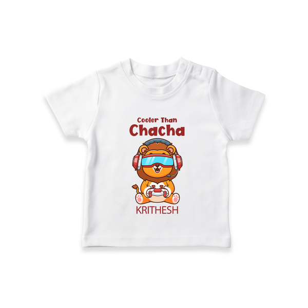Cooler Than Chacha T-Shirt | Custom Baby T-Shirt for Chacha's Cool Kid - WHITE - 0-5 Months Old (Chest 17")
