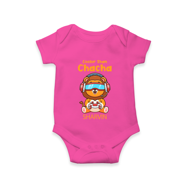 Cooler Than Chacha Romper / Onesie | Custom Baby Romper / Onesie for Chacha's Cool Kid - HOT PINK - New Born (Chest 14")