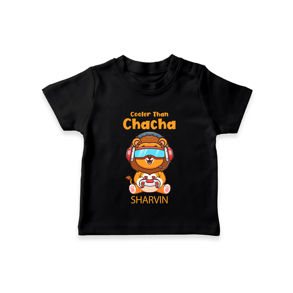 Cooler Than Chacha T-Shirt | Custom Baby T-Shirt for Chacha's Cool Kid - BLACK - 0-5 Months Old (Chest 17")