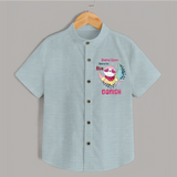 Drama Queen Trained By Bua Shirt | Custom Baby Shirt for Bua's Drama Queen - ARCTIC BLUE - 0 - 6 Months Old (Chest 23")
