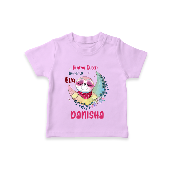 Drama Queen Trained By Bua T-Shirt | Custom Baby T-Shirt for Bua's Drama Queen - LILAC - 0-5 Months Old (Chest 17")