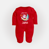 Drama Queen Trained By Bua Sleep Suit / Full Sleeve Body Suit | Custom Baby Sleep Suit / Full Sleeve Body Suit for Bua's Drama Queen - RED - New Born (Chest 7.5")