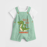 Bua Ki Jaan Dungaree Set | Personalized Baby Dungaree Set for Bua's Heart - MINT GREEN - 0 - 5 Months Old (Chest 18")