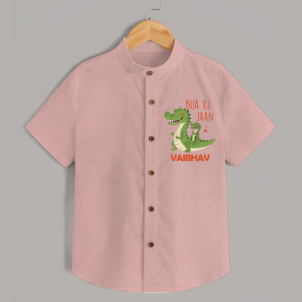Bua Ki Jaan Shirt | Personalized Baby Shirt for Bua's Heart - PEACH - 0 - 6 Months Old (Chest 23")