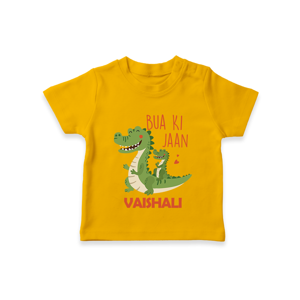 Bua Ki Jaan T-Shirt | Personalized Baby T-Shirt for Bua's Heart - CHROME YELLOW - 0-5 Months Old (Chest 17")