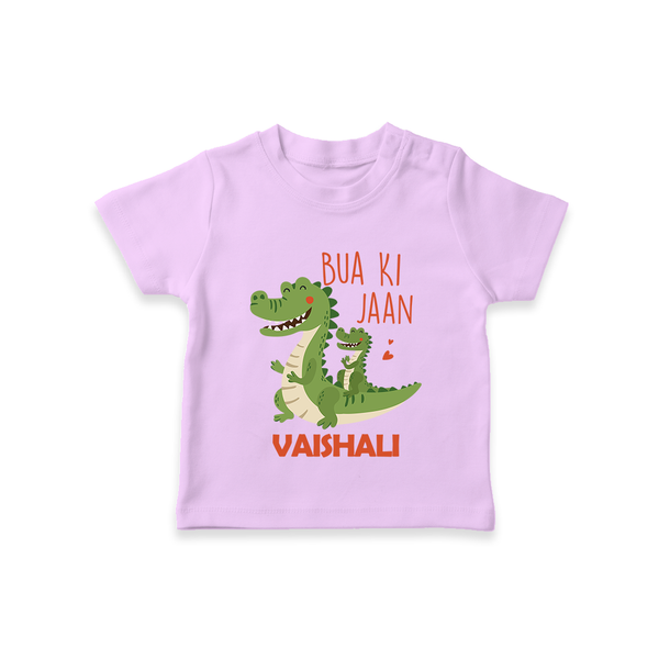 Bua Ki Jaan T-Shirt | Personalized Baby T-Shirt for Bua's Heart - LILAC - 0-5 Months Old (Chest 17")