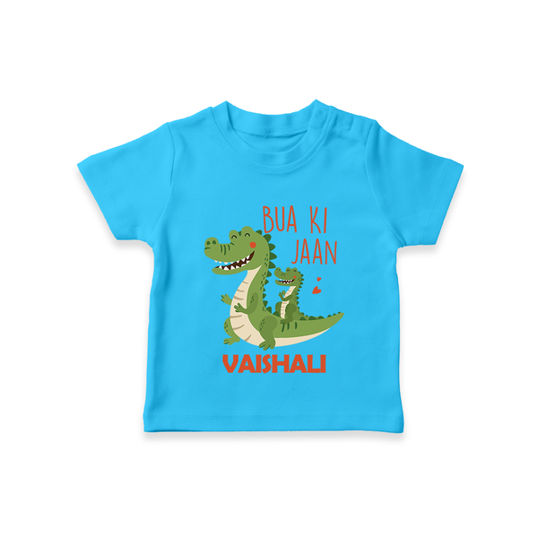 Bua Ki Jaan T-Shirt | Personalized Baby T-Shirt for Bua's Heart - SKY BLUE - 0-5 Months Old (Chest 17")