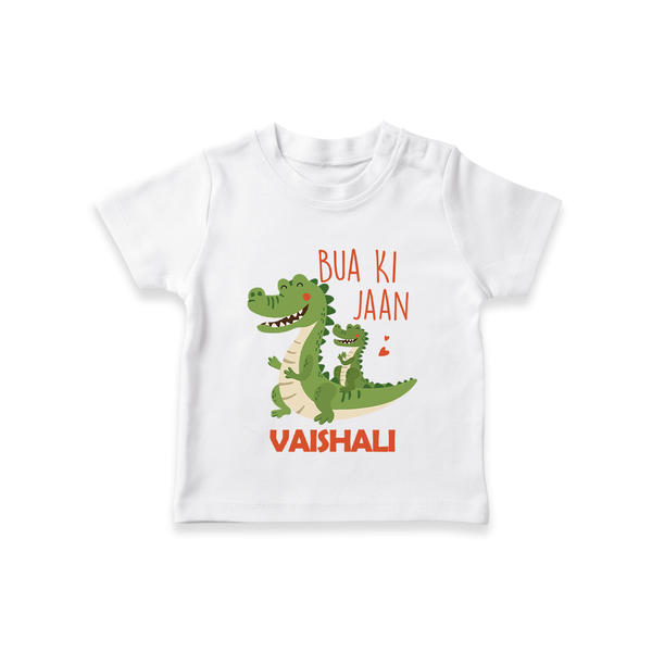 Bua Ki Jaan T-Shirt | Personalized Baby T-Shirt for Bua's Heart - WHITE - 0-5 Months Old (Chest 17")