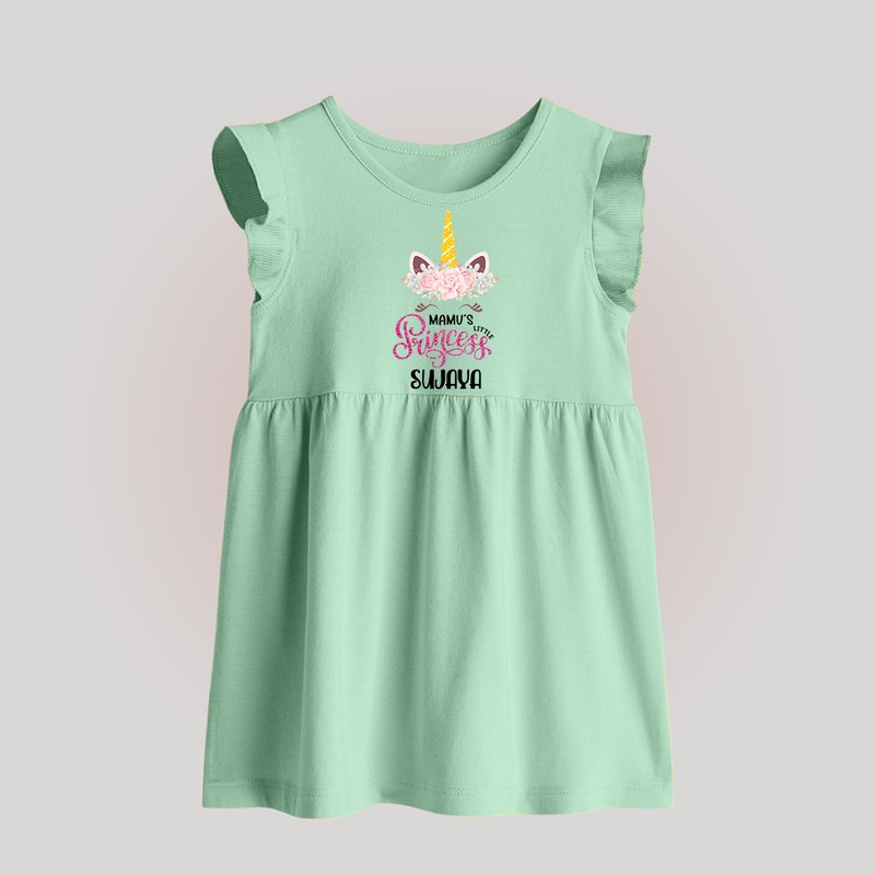 Mamu's Little Princess Baby Frock | Custom Baby Frock for Mamu's Darling - MINT GREEN - 0 - 3 Months Old (Chest 17")