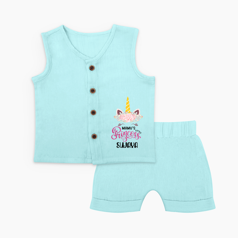 Mamu's Little Princess Jabla Set | Custom Baby Jabla Set for Mamu's Darling - BABY BLUE - 0 - 3 Months Old (Chest 9.8")