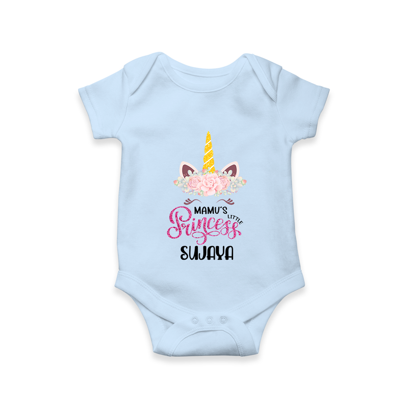 Mamu's Little Princess Romper / Onesie | Custom Baby Romper / Onesie for Mamu's Darling - BABY BLUE - New Born (Chest 14")