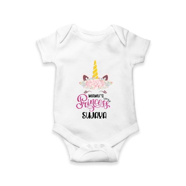 Mamu's Little Princess Romper / Onesie | Custom Baby Romper / Onesie for Mamu's Darling - WHITE - New Born (Chest 14")