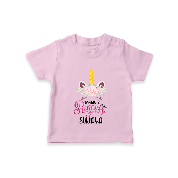 Mamu's Little Princess T-Shirt | Custom Baby T-Shirt for Mamu's Darling - BABY PINK - 0-5 Months Old (Chest 17")