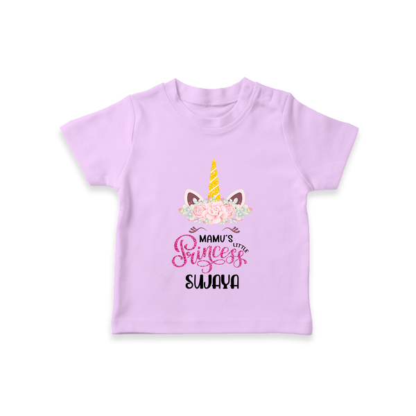Mamu's Little Princess T-Shirt | Custom Baby T-Shirt for Mamu's Darling - LILAC - 0-5 Months Old (Chest 17")