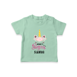 Mamu's Little Princess T-Shirt | Custom Baby T-Shirt for Mamu's Darling - MINT GREEN - 0-5 Months Old (Chest 17")
