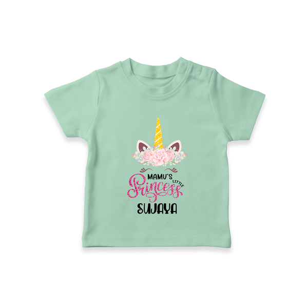 Mamu's Little Princess T-Shirt | Custom Baby T-Shirt for Mamu's Darling - MINT GREEN - 0-5 Months Old (Chest 17")