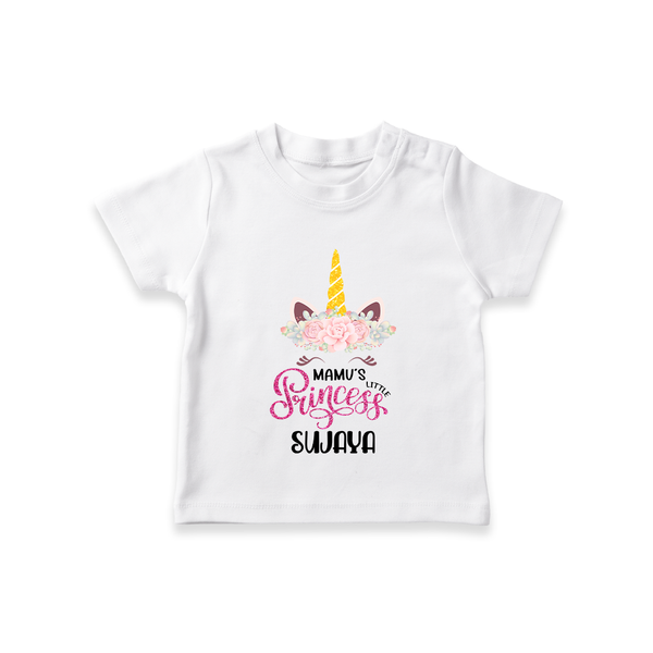 Mamu's Little Princess T-Shirt | Custom Baby T-Shirt for Mamu's Darling - WHITE - 0-5 Months Old (Chest 17")