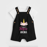 Mamu's Little Princess Dungaree Set | Custom Baby Dungaree Set for Mamu's Darling - BLACK - 0 - 5 Months Old (Chest 18")