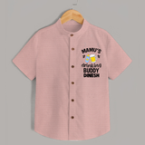 Mamu's Drinking Buddy Shirt | Personalized Baby Shirt for Mamu's Sidekick - PEACH - 0 - 6 Months Old (Chest 23")