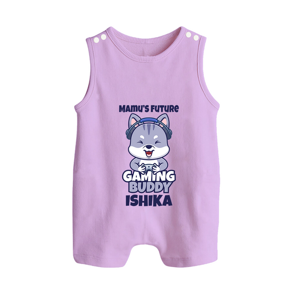 Mamu's Future Gaming Buddy Romper Suit / Sleeveless Romper | Custom Baby Romper Suit / Sleeveless Romper for Mamu's Gaming Pal - LILAC - 0 - 5 Months Old (Chest 18")
