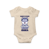 Mamu's Future Gaming Buddy Romper / Onesie | Custom Baby Romper / Onesie for Mamu's Gaming Pal - IVORY - New Born (Chest 14")
