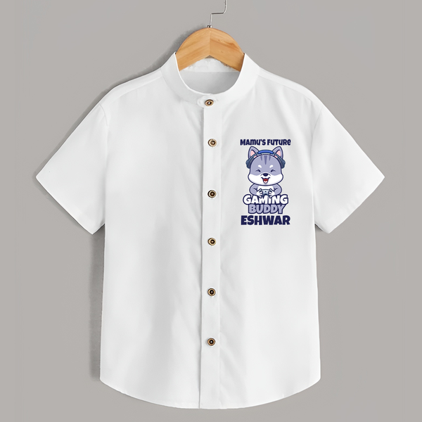 Mamu's Future Gaming Buddy Shirt | Custom Baby Shirt for Mamu's Gaming Pal - WHITE - 0 - 6 Months Old (Chest 23")