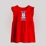 Mamu's Future Gaming Buddy Baby Frock | Custom Baby Frock for Mamu's Gaming Pal - RED - 0 - 3 Months Old (Chest 17")