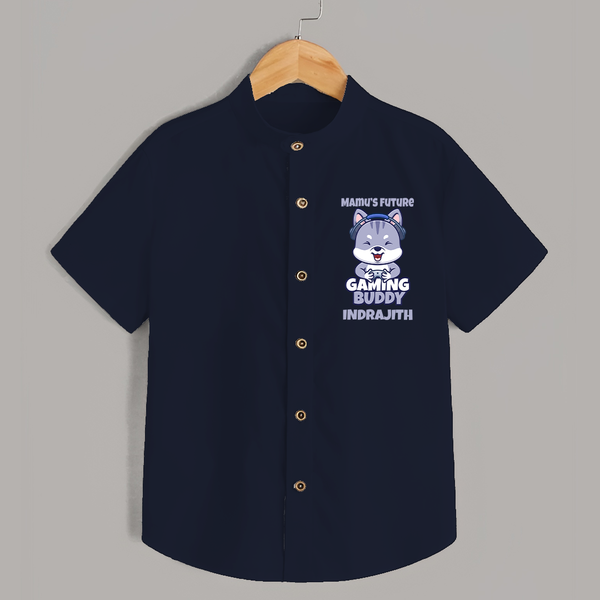 Mamu's Future Gaming Buddy Shirt | Custom Baby Shirt for Mamu's Gaming Pal - NAVY BLUE - 0 - 6 Months Old (Chest 23")