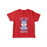 Mamu's Future Gaming Buddy T-Shirt | Custom Baby T-Shirt for Mamu's Gaming Pal - RED - 0-5 Months Old (Chest 17")