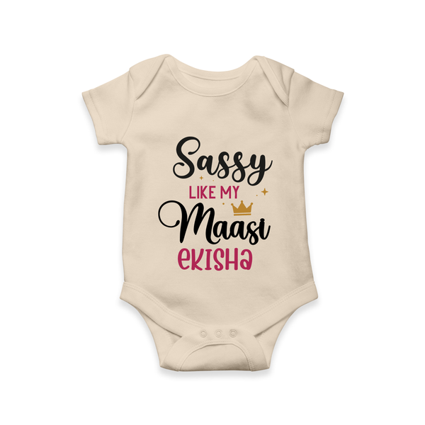 Sassy Like My Massi Romper / Onesie | Personalized Baby Romper / Onesie for Massi's Sassy Kid - IVORY - New Born (Chest 14")