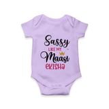 Sassy Like My Massi Romper / Onesie | Personalized Baby Romper / Onesie for Massi's Sassy Kid - LILAC - New Born (Chest 14")