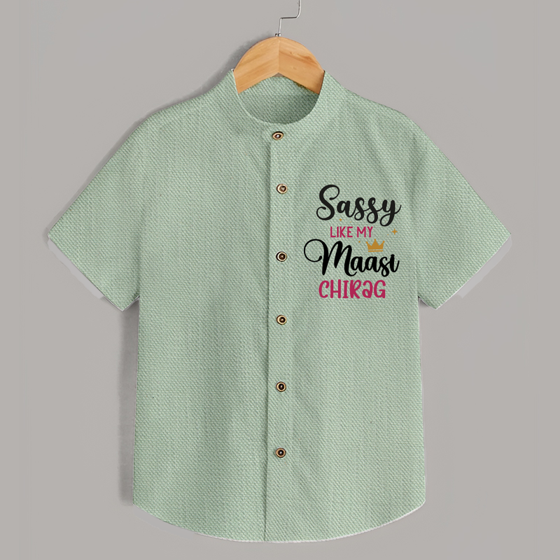 Sassy Like My Massi Shirt | Personalized Baby Shirt for Massi's Sassy Kid - MINT GREEN - 0 - 6 Months Old (Chest 23")