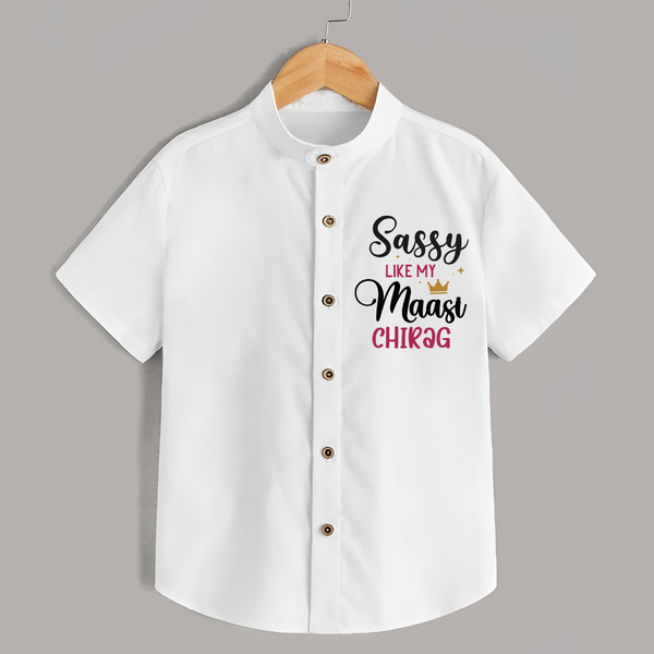 Sassy Like My Massi Shirt | Personalized Baby Shirt for Massi's Sassy Kid - WHITE - 0 - 6 Months Old (Chest 23")