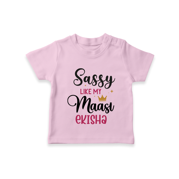 Sassy Like My Massi T-Shirt | Personalized Baby T-Shirt for Massi's Sassy Kid - BABY PINK - 0-5 Months Old (Chest 17")