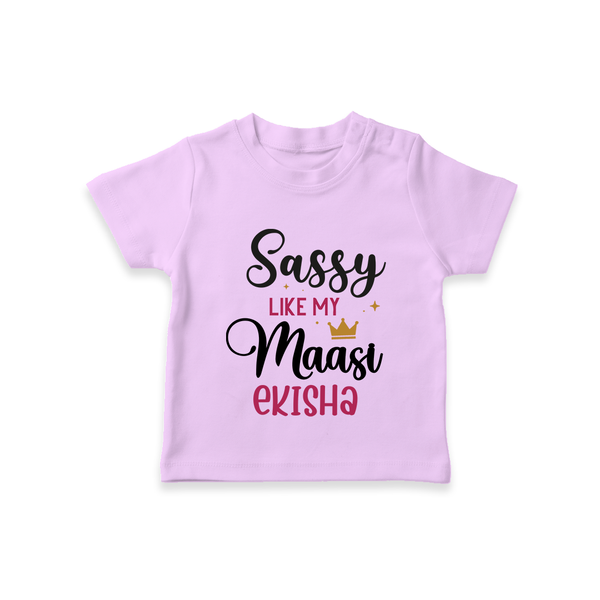 Sassy Like My Massi T-Shirt | Personalized Baby T-Shirt for Massi's Sassy Kid - LILAC - 0-5 Months Old (Chest 17")