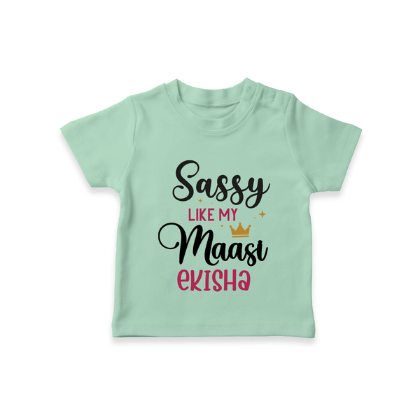 Sassy Like My Massi T-Shirt | Personalized Baby T-Shirt for Massi's Sassy Kid - MINT GREEN - 0-5 Months Old (Chest 17")