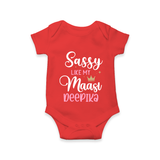 Sassy Like My Massi Romper / Onesie | Personalized Baby Romper / Onesie for Massi's Sassy Kid - RED - New Born (Chest 14")