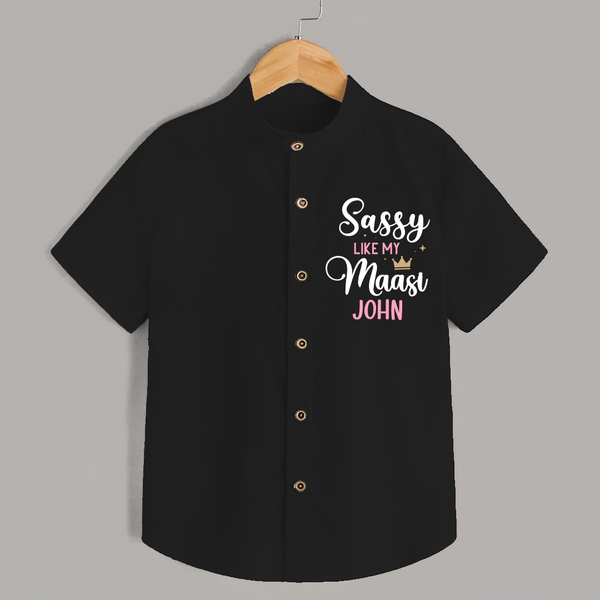 Sassy Like My Massi Shirt | Personalized Baby Shirt for Massi's Sassy Kid - BLACK - 0 - 6 Months Old (Chest 23")