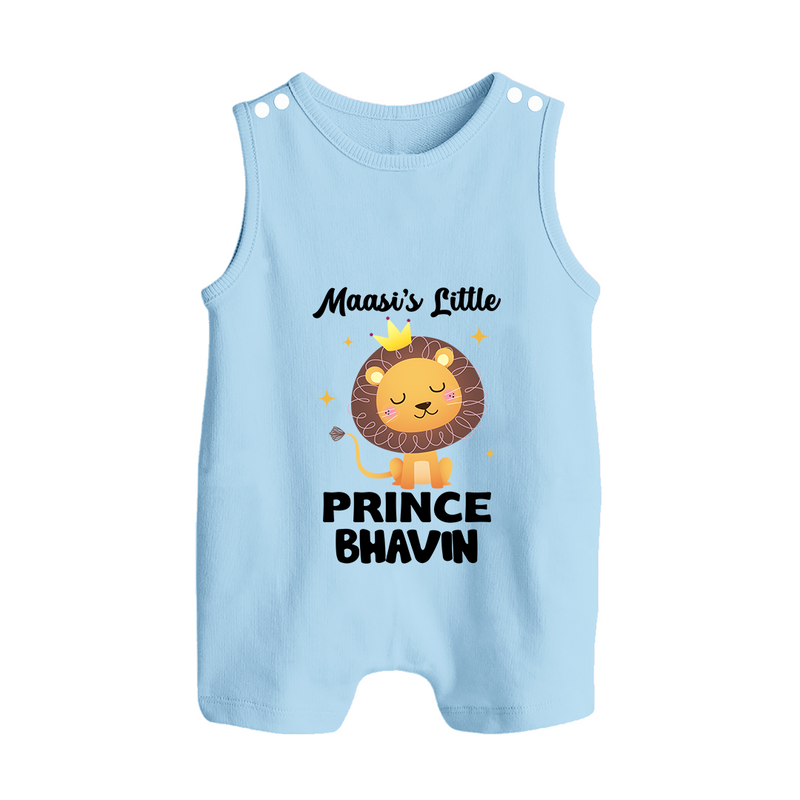 Massi's Little Prince Romper Suit / Sleeveless Romper | Custom Baby Romper Suit / Sleeveless Romper for Massi's Little Prince - BABY BLUE - 0 - 5 Months Old (Chest 18")