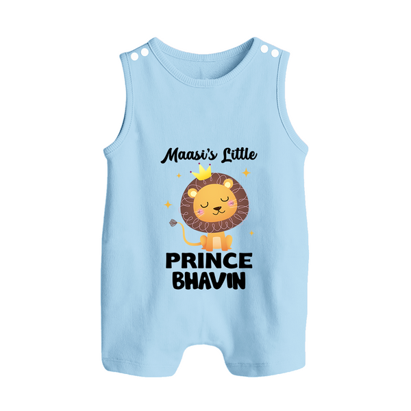 Massi's Little Prince Romper Suit / Sleeveless Romper | Custom Baby Romper Suit / Sleeveless Romper for Massi's Little Prince - BABY BLUE - 0 - 5 Months Old (Chest 18")