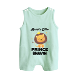Massi's Little Prince Romper Suit / Sleeveless Romper | Custom Baby Romper Suit / Sleeveless Romper for Massi's Little Prince - MINT GREEN - 0 - 5 Months Old (Chest 18")