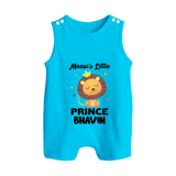 Massi's Little Prince Romper Suit / Sleeveless Romper | Custom Baby Romper Suit / Sleeveless Romper for Massi's Little Prince - SKY BLUE - 0 - 5 Months Old (Chest 18")