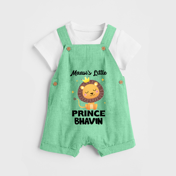 Massi's Little Prince Dungaree Set | Custom Baby Dungaree Set for Massi's Little Prince - GREEN - 0 - 5 Months Old (Chest 18")