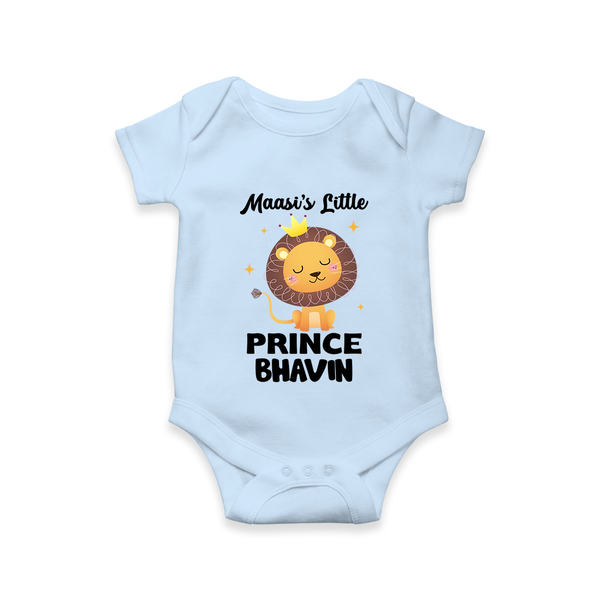 Massi's Little Prince Romper / Onesie | Custom Baby Romper / Onesie for Massi's Little Prince - BABY BLUE - New Born (Chest 14")